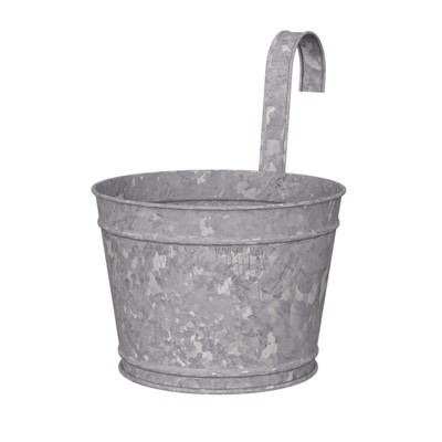 Panacea Steel Over The Rail Planter - 6 in. - Galvanized - Case of 6