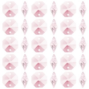 Unique Bargains Hanging Ornament DIY Craft Prisms 2 Holes Octagon Suncatchers 0.55" 100 Pcs - 1 of 4