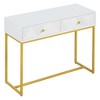 NicBex Console Table with 2 Drawers Modern Entryway Table with Stripe Design Side Table for Living Room, Entryway, Hallway - 4 of 4