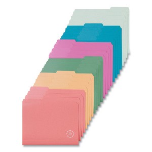 U-Eco Poly File Folders, 1/3 Cut Tabs: Assorted, Letter Size, 0.5