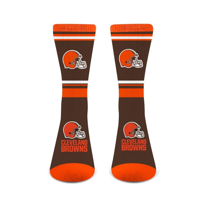 NFL Cleveland Browns Striped Running Crew Socks - L, 3 of 4