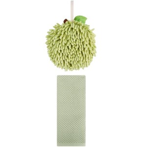 REGALWOVEN Solid Soft Absorbent Bathroom Hand Towels for Home Decor 6" x 6"/13" x 30" 2 Pcs - 1 of 4