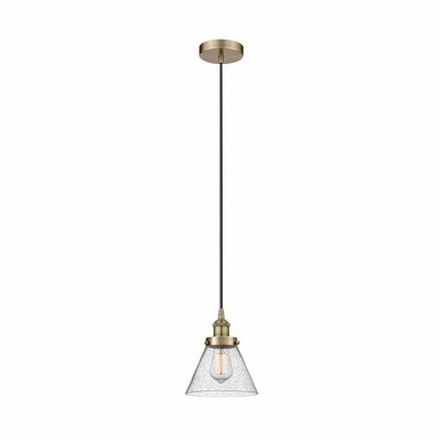 Cone - 1 Light Mini Pendant In Industrial Style-9.75 Inches Tall and 7.75 Inches Wide
