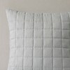 N Natori Super Soft Crushed Microfiber Quilted Euro Sham with Hidden Zipper Closure Grey - 3 of 3