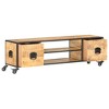 vidaXL TV Stand 51.2"x11.8"x15.4" Solid Wood Mango - 3 of 4