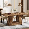 Tribesings Rectangular Dining Table for 4-6 People, 63-inch Wood Kitchen Table with Sturdy Base - image 3 of 4