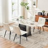 YOUNIKE Modern Dining Room Chairs Set of 2 Leather Upholstered Kitchen Chairs Comfy Side Makeup Vanity Chair Seat 19.69"Wx16.54"Dx18.9"H - 3 of 4