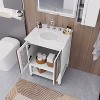 Hyleory Bathroom Storage Vanity,Bathroom Cabinets Freestanding with 2 Doors for Bathroom Floor Cabinet,Restroom Cabinet, Storage Cabinet - 3 of 4