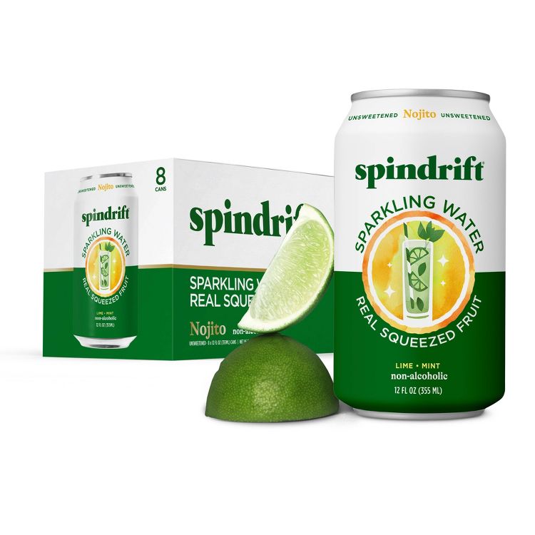 Spindrift Nojito Sparkling Water - 8pk/12 fl oz Cans, 1 of 6
