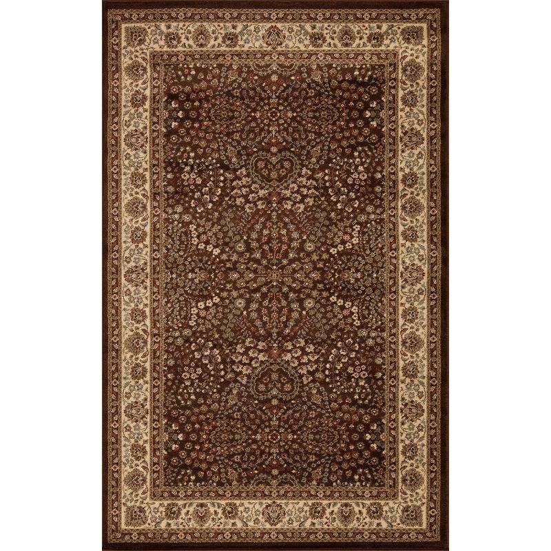 Traditional Floral Medallion Ornamental Indoor Runner Area Rug by Blue Nile Mills, 1 of 7