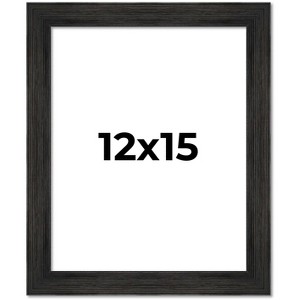 PosterPalooza | 12x15 Wide Barnwood Picture Frame, UV Acrylic, 6 Finishes - Grey, Brown, White, and Black - 1 of 4