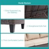Sonkuki 5-Piece Patio Conversation Sofa Set Brown Rattan with Widen Armrest - 4 of 4