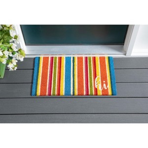 Multicolor Stripes Coir Mat - 1 of 2