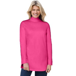 Woman Within Plus Size Perfect Mockneck Tunic - 1 of 4