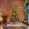 6 FT/7.5 FT/9 FT Snow Flocked Christmas Tree with 450 Warm Lights-8 Modes Prelit Christmas Trees with Pine Cone & Gloves - 4 of 4