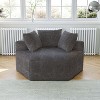 CENGHU Chenille Sponge Single Sofa, Sectional Sofa Lounge Chair, Modern Sleeper Chair for Living room Bedroom Office - 3 of 4