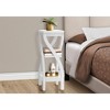 Accent Table, Side, End, Plant Stand, Square, Living Room, Bedroom, White Laminate, Contemporary, Modern - 3 of 4