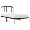 vidaXL Twin Metal Bed Frame with Headboard, Sturdy Steel, Black, No Mattress - 2 of 4