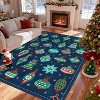 Christmas Living Room Rug Xmas Festive Decor Rug Washable Area Rug Soft Low Pile Non-Slip Area Rug for Bedroom - 2 of 4
