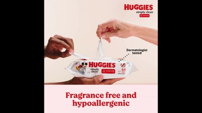 Huggies Simply Clean Baby Wipes Flip-Top Packs, Fragrance Free  Fragrance-Free