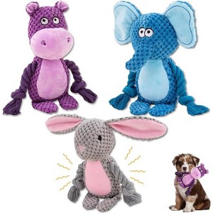 ZippyPaws Plush Dog Toys Crinkle Paper Rope, Non Toxic Durable, Teething Puppy Toys - 1 of 4