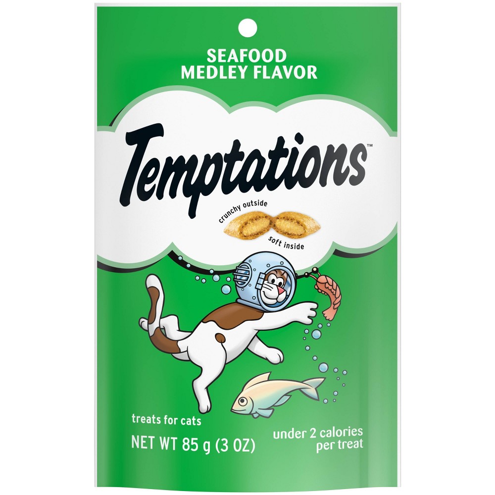 UPC 058496701222 product image for Temptations Seafood Medley Crunchy Cat Treats - 3oz | upcitemdb.com