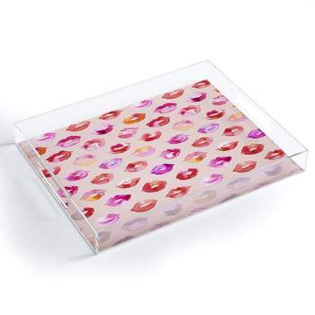 Ninola Design Sweet Pink Lips Acrylic Tray - Deny Designs