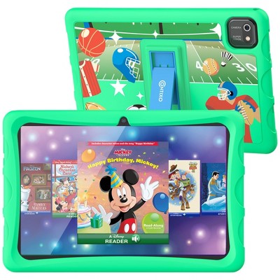 Contixo 10” Kids Android Tablet, with 80+ Disney eBooks, Parental Controls, Stylus, Kid-Proof Case with Kickstand For Girls Boys Ages 3–12