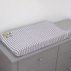 Little Love by NoJo Roarsome Lion - Grey, White Stripe Plush Changing Pad Cover with Yellow Lion Applique - image 2 of 3