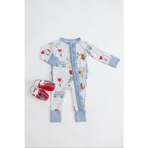 Ruffle Convertible Romper with Zipper | Winnie the Pooh Valentine's Day | Charlie Lou Baby - 1 of 4