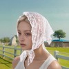 Unique Bargains French Lace Triangle Bandana White 1 Pc - 2 of 4