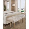 Textured Taupe Handwoven Bench - 2 of 3