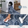 Area Rug, Home Decor Washable Geometric Vintage  Rug - Low Pile Non-Slip Stain Resistant Foldable Distressed Carpet - 2 of 4