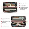 Hachikiko Women's Large Capacity RFID Blocking Double Zip Wristlet Wallet - Soft Glossy Pebble Leather Card Phone Holder Clutch - 4 of 4