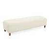 FONTOI Ottomans and Benches Plush Stool Large Bedroom Bedroom Bench, Decorative Stools, End of Bed Bench Luxury Footrests, White, 60.25"*20.5"*15.5" - 2 of 4