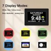 Aoibox 7 Inch Calendar Clock with 12 Alarm Options, Auto Dimmable Display, Large Digital Clock for Impaired Vision, Non-Abbreviated Day &Month (Black) - 4 of 4