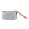 Sapphtopaz 1PC Modern Ottoman with Storage Upholstered Bench with Reversible Wooden Tray Top,Versatile Storage Ottoman for Living Room,Bedroom - 2 of 4
