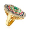 Ross-Simons 2.80 ct. t.w. Multi-Gemstone Circle Ring in 18kt Gold Over Sterling Size 6 - 3 of 4