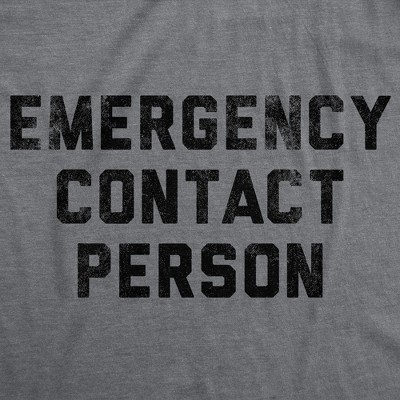 Мужские футболки Crazy Dog T-Shirts, Inc. Mens Funny T Shirts Emergency Contact Person Sarcastic Graphic Novelty Tee for Men - Crazy Dog Men's T Shirt With Sarcastic Sayings Dark Grey XL — фото 2