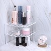 LunaLulinlk Kitchen Cupboard Organiser, 3 Tier White Corner Plate Rack, 2-Pack - 4 of 4