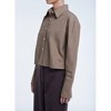Women's Cropped Cotton Button Down Shirt - DƒÅl the Label - 4 of 4