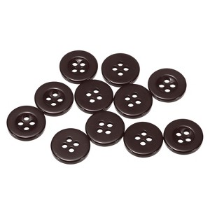 Unique Bargains Resin Snap Fastener Round Flat 4-Hole Sewing Buttons 10 Pcs - 1 of 4