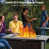 44" 2-In-1 Propane Fire Pit Table 50000BTU Outdoor Fireplace With Double Doors - 3 of 4
