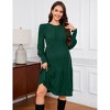 Clearlove Women's Maternity Dress Round Neck Ruffle Long Sleeve Pregnancy Clothes Dress - 3 of 4