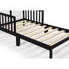 PAGED Toddler Bed Wooden Baby Bed Frame with 4 Side Guardrails and Slatted Deisgn for Bedroom - 2 of 4