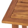 Selma 3pc Acacia Wood Rocking Chair w/ Cushion & Acacia Side Table - Teak - Christopher Knight Home: Weather-Resistant, Patio Chat Set - 4 of 4