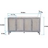 TIRAMISUBEST 4-Door Farmhouse Accent Cabinet - Natural Wood Wash Sideboard for Living Room, Dining Room & Entryway - 4 of 4