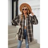 Coolmee Womens Classic Plaid Shirt Long Sleeve Cotton Button Down Up Shirts Stylish Oversized Loose Fit Blouse Tops - 3 of 4