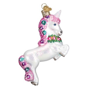 Old World Christmas 4.25 In Prancing Unicorn Mythical Similar Horse Tree Ornaments - 1 of 3