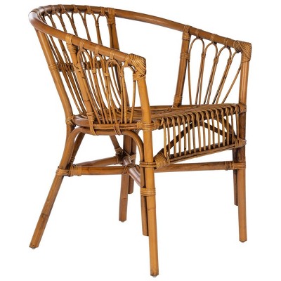 Honey Brown Wash Rattan Accent Chair Set, Sustainably Sourced